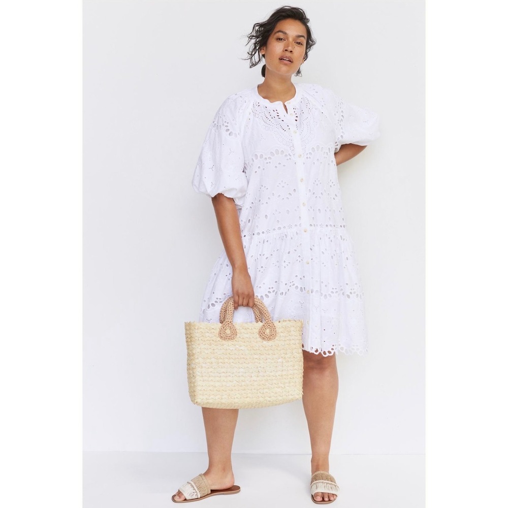 Anthropologie Tallulah Eyelet Mini Dress | Medium Petite
